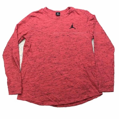 Men’s Nike Jordan Jumpman Logo Red & Black Long Sleeve Running T-Shirt Size XL - Image 1 of 4