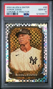 2024 Topps Allen & Ginter #86 Aaron Judge Chrome-X-Fractor PSA 10 GEM MINT - Bild 1 von 2