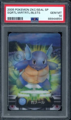 Pokemon PSA 10 Gem Mint 2004 Carddass Zukan Blastoise Evolution Line Lenticular - Image 1 of 2