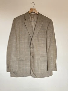 Chaqueta Blazer Brook Taverner Para Hombre 42R Marrón Claro Cuadros 100% Lana (Leer) - Imagen 1 de 8