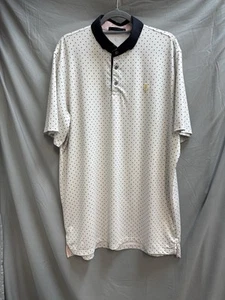 Greyson Wolf Polo All Over Stampa AOP Camicia Performance Elasticizzata Golf XL Uomo Bianco - Foto 1 di 14