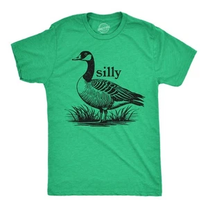 Mens Funny T Shirts Silly Goose Sarcastic Graphic Tee For Men - Picture 1 of 7