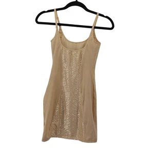 Ekouaer Damen Kleid Slip beige Stretch US-Größe 6 vollständiges Trägertop - Bild 1 von 20