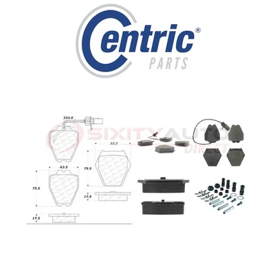 Centric Posi Quiet Metallic Brake Pads w Shims for 2002-2003 Audi S6 4.2L V8 tp Foto 1 de 4