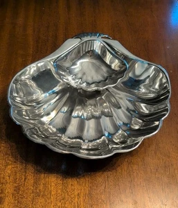 Awesome Vintage Shell Chip n Dip, Shrimp Cocktail Serving Tray Bowl SSE - Picture 1 of 10