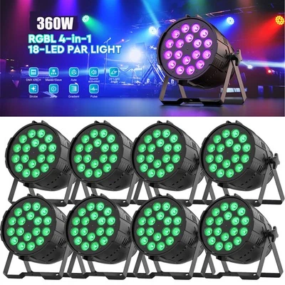 U`King 18LED Stage Light RGBL LED Par Light DMX 360W Stage Lighting for DJ Party - Image 1 of 4