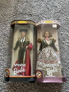 Barbie Bambole del Mondo 2 Bambole Barbie Spagnola e Austriaca - Foto 1 di 10