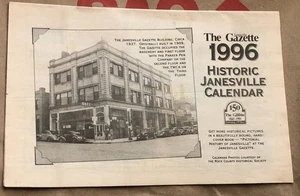 Janesville Gazette 1996 Kalender Historisches Gebäude Parker Pen - Wisconsin Vintage - Bild 1 von 8