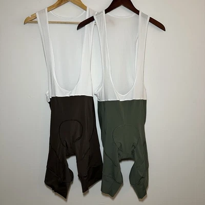 Lote 2 NEOPRO Marrón/Verde Ciclismo Acolchado BIBS Pantalones Cortos 2XL Ciclismo Bicicleta Foto 1 de 4