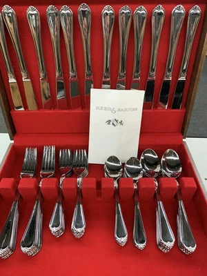 Reed & Barton Select acero inoxidable EE. UU. Francine cubiertos servicio para 12 Foto 1 de 4