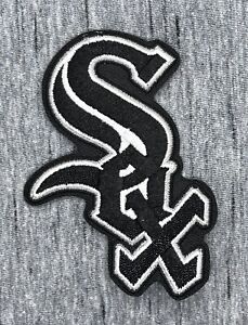 CHICAGO WHITE SOX EMBROIDERED IRON ON PATCH 3.5” X 2.25” FREE SHIPPING