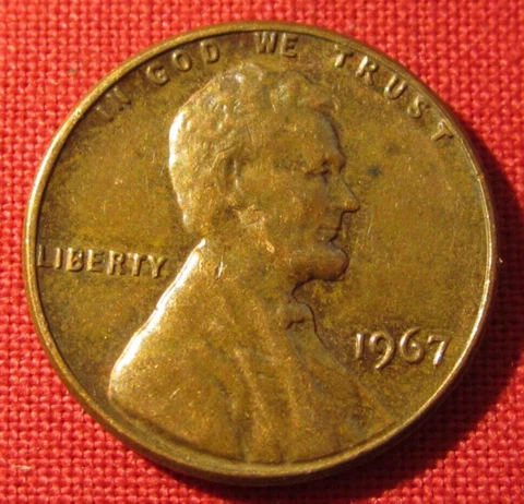 1967 P Lincoln Memorial Cent - VG Very Good to VF Very Fine - 95% Copper Cover
