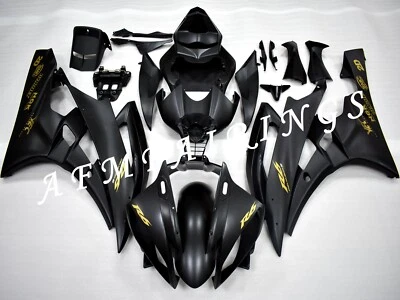 Matte Black ABS Injection Mold Bodywork Fairing Kit Panel Set for YZF R6 06-07 - Image 1 of 4