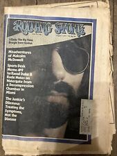 MALCOLM MCDOWELL AUGUST 2 1973 ROLLING STONE MAGAZINE PAPER RARE VTG