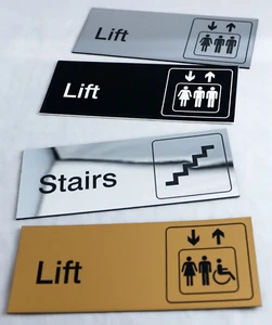 FLASH SALE ELEVATOR LIFT FIRE STAIRS DOOR SIGN LASER ENGRAVED FACTORY BUILDING - Picture 1 of 22