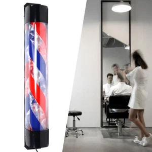Barbería Led Barbers Pol Rojo Blanco? Logo de peluquería azul impermeable giratorio - Imagen 1 de 16