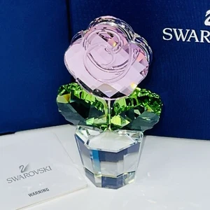 Statuina Swarovski Happy Flower 4”H rosa media 722197 nuova con scatola - Foto 1 di 10