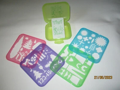 Tupperware TIWI TWIN Behälter grün Brotdose mit Kartenspiel und Mal-Schablonen - Bild 1 von 2