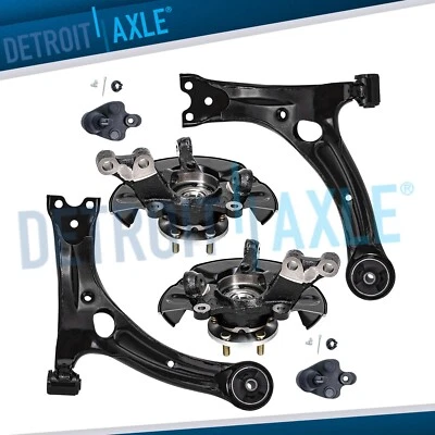 Front Knuckles Hubs Lower Control Arms Ball Joints for 2003 - 2008 Toyota Matrix - Image 1 of 4