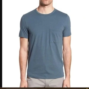 Theory Essential Pocket T Shirt Loft Jersey Blue Fitted Size Large - Picture 1 of 5