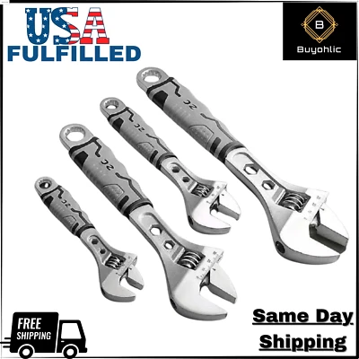 Adjustable Wrench with Black Handle-USA FULFILLED - Image 1 of 4