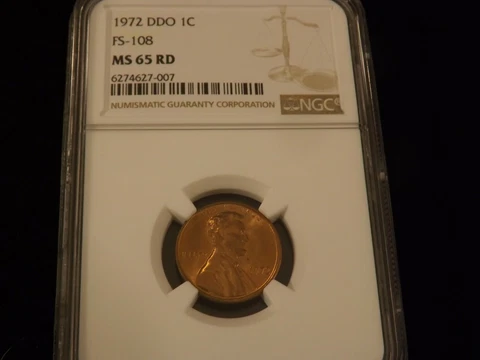1972   1C       DDO               NGC    MS 65  RD Cover