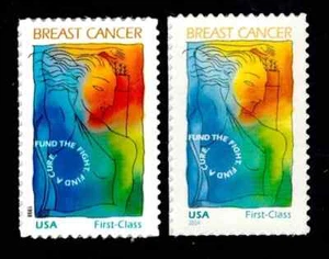 US, #B1, B5 Breast Cancer Awareness 1998, 2014 pair, MNH - Picture 1 of 1