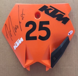 MARVIN MUSQUIN SIGNED AUTOGRAPHED KTM #25 FRONT NUMBER RACING PLATE BECKETT BAS - Picture 1 of 5