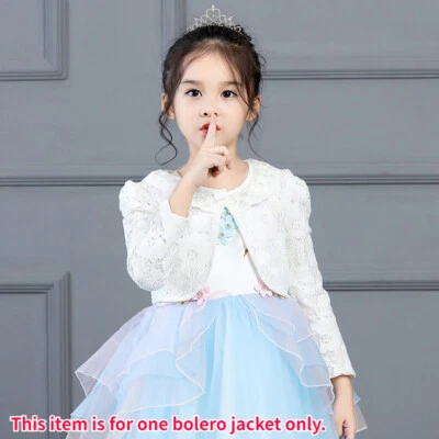 Baby Mädchen Spitze Bolero Schulterjacke Umhang Strickjacke Abendkleid Bedecken - Bild 1 von 4