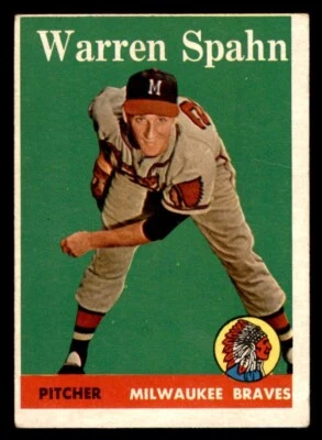 1958 Topps Baseball #270 Warren Spahn en muy buen estado *g1 Foto 1 de 2