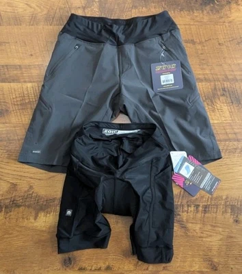 ZOIC Women's MTB Bliss Shorts + ZOIC Charlotte Padded Shorts Size Medium NEW - Image 1 of 4