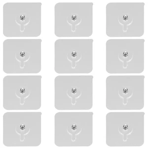 12 PIEZAS Perchas para cuadros Sin rastro Tornillo Adhesivo Clavo Yeso Taladro de pared - Imagen 1 de 12