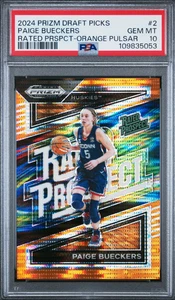 Panini Prizm Draft 2024 Paige Bueckers Orange Pulsar Prizm Rookie SP/49 PSA 10 - Imagen 1 de 2