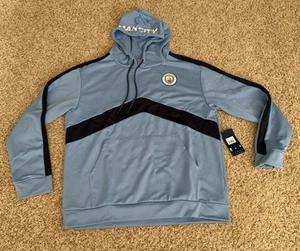 Icon Sports Manchester City Pullover mit Hoodie Herren Gr. Large blau Sweatshirt - Bild 1 von 12