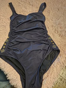 Traje de baño Michael Kors para mujer talla 8 azul marino de una pieza - Imagen 1 de 7