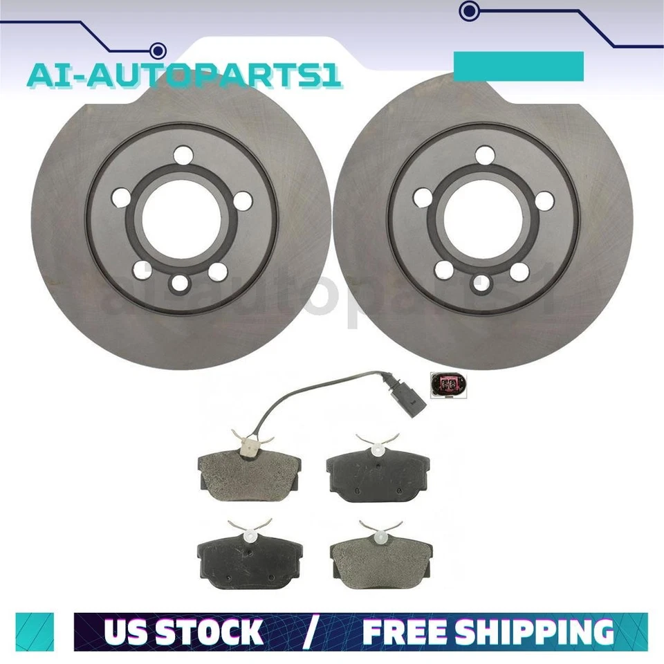 Rotores de freno trasero + Kit pastillas de freno para Volkswagen EuroVan 2001 2002 2003 1999 Foto 1 de 4