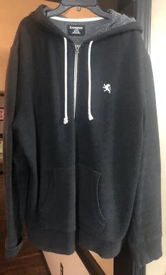 CHAQUETA CON CAPUCHA POLAR NEGRA EXPRESS VINTAGE XL PARA HOMBRE CREMALLERA COMPLETA SE VE EXCELENTE ESTADO Foto 1 de 3