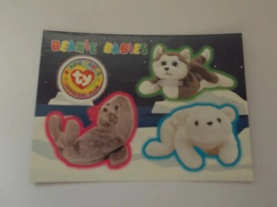 Ty Beanie Babies Official Club "ICE ANIMALS 3" #4 Sticker Trading Card 1999 - Image 1 of 2