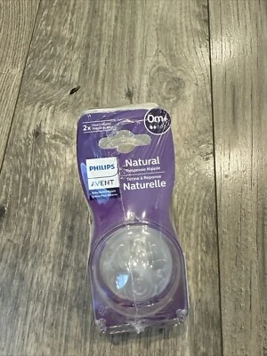 4 Pack Philips AVENT Natural Response Baby Bottle Nipples Flow 2 SCY962/04  - Image 1 of 3