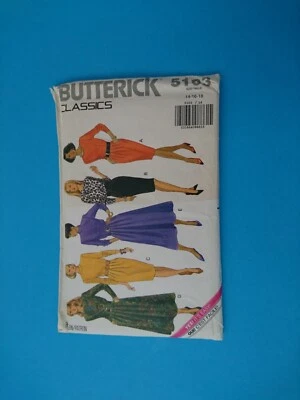 VESTIDO BUTTERICK Classics 5103 MISSES TALLA PEQUEÑA 14-18 PATRÓN DE COSTURA "SIN CORTAR" Foto 1 de 4