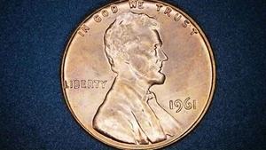 1961-P Lincoln Memorial Cent ** Fantastisches, helles Cartwheel rot ** erstaunliche Münzen - Bild 1 von 2