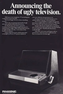 Televisore Panasonic 1967: brutta televisione pubblicità stampa d'epoca - Foto 1 di 1