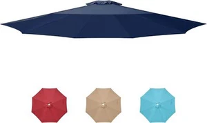 9ft Patio Umbrella Replacement Canopy Top Cover Fits 8 Ribs Outdoor Yard 4 Color - Picture 1 of 80