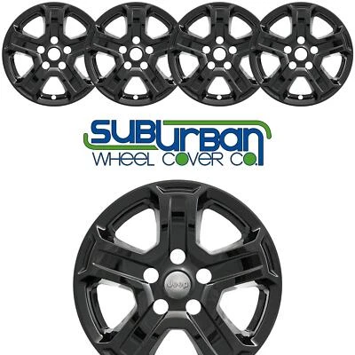 Jeep Wrangler Sport S 2018-2023 # IMP-420BLK 17" negro brillante juego de cubiertas de rueda/5 Foto 1 de 4