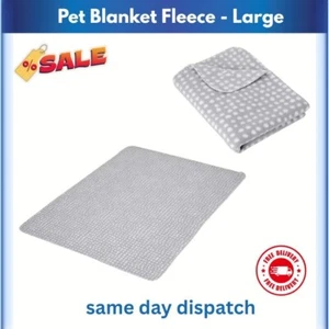 1x Warm Pet Mat Paw Print Cat Dog Puppy Fleece Soft Blanket Bed Cushion (L Size) - Picture 1 of 9