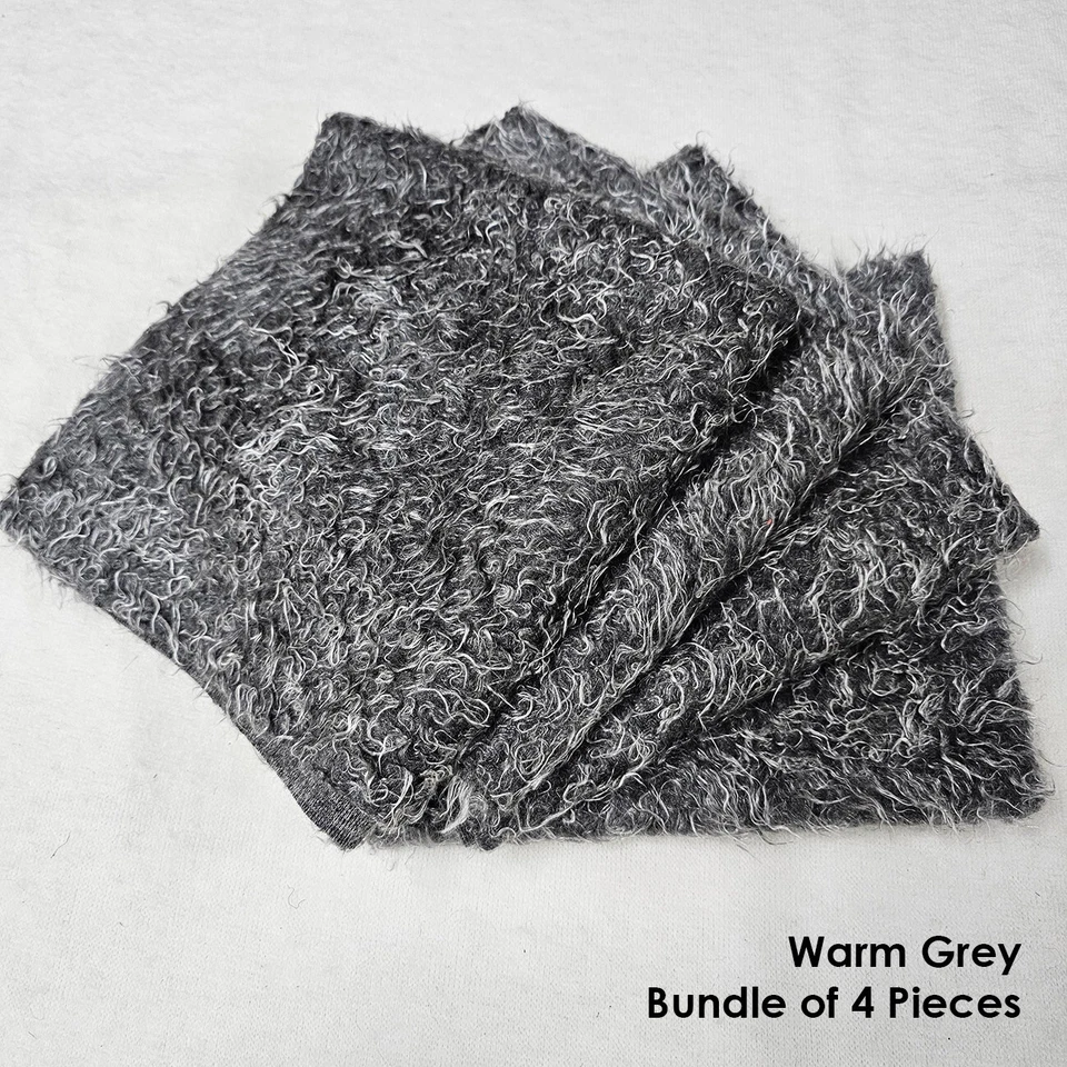 Tela de piel peluda imitación oveja lana polar, paquete de 4 piezas, 50x40 cm cuadrado, Neotrims Foto 1 de 4