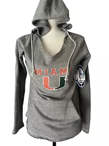New Concept Sports Womens University of Miami Hurricanes Sweatshirt Hoodie Small - Picture 1 of 10