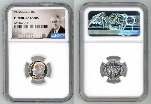 1994 S SILVER ROOSEVELT DIME 10C NGC PF 70 ULTRA CAMEO Q7 Cover