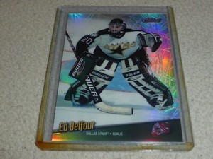 1998-1999 HOCKEY CARD TOPPS FINEST REFRACTOR ED BELFOUR 3 STARS NHL HOF