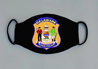 Delaware State Police Reusable Face Mask Trooper Police Sheriff Deputy LEO DE - Image 1 of 2